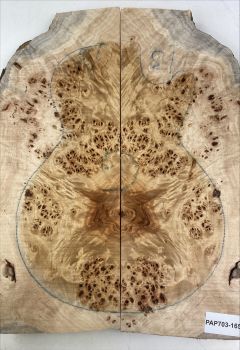 Top Poplar Burl, 30mm, 2-pcs., Unique Piece #165